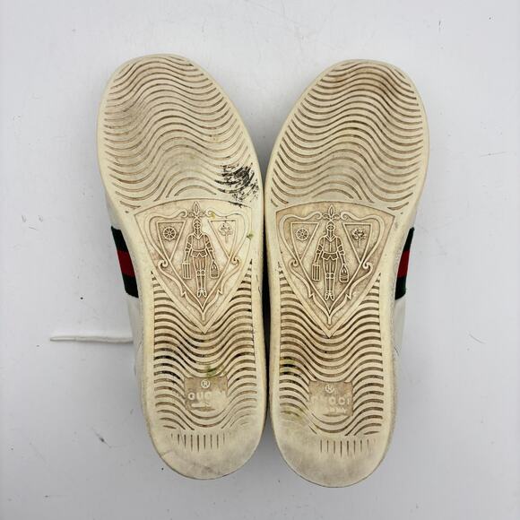 Gucci Ace Stripe Golden Bee Sneakers Women's 37.5 / 7.5 Old Money - Picture 8 of 13